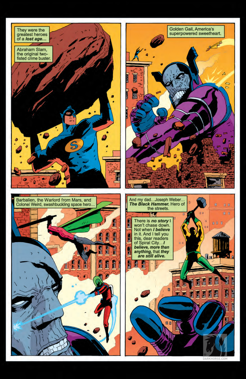 Illustration for article titled Read Black Hammer #1 Right Here, a Superhero Comic Where the Good Guys Don't Care Anymore